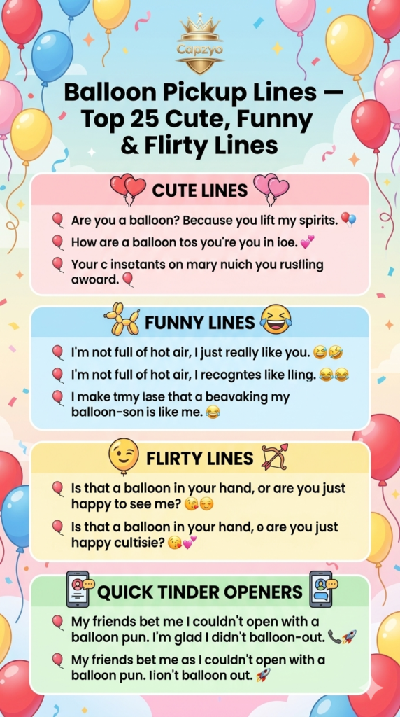 Baloon Pickup Lines