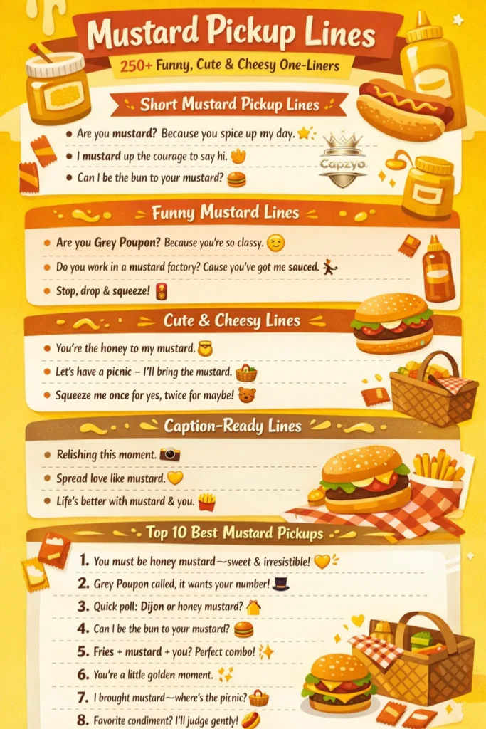 Mustard Pickup Lines