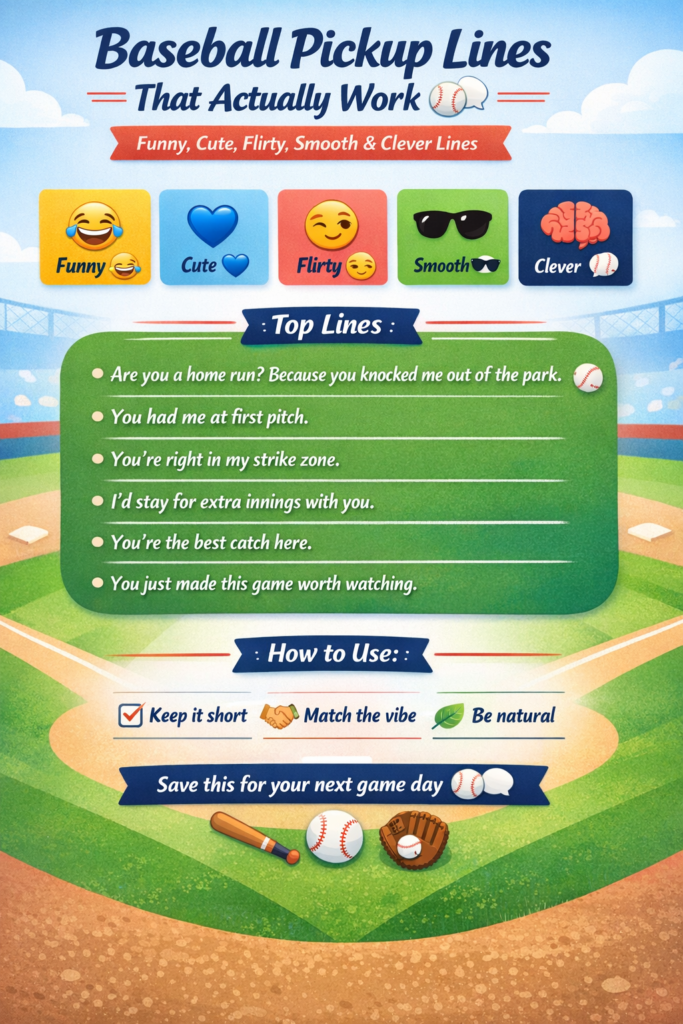 Baseball Pickup Lines