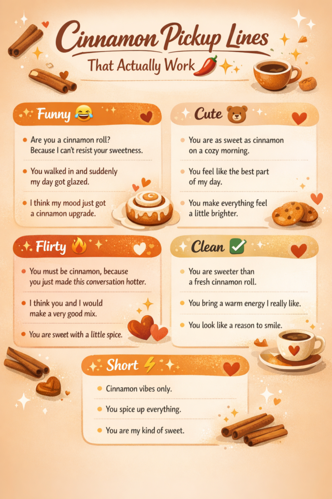 cinnamon pickup lines