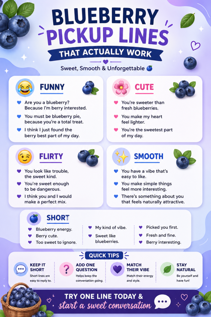 Blueberry Pickup Lines