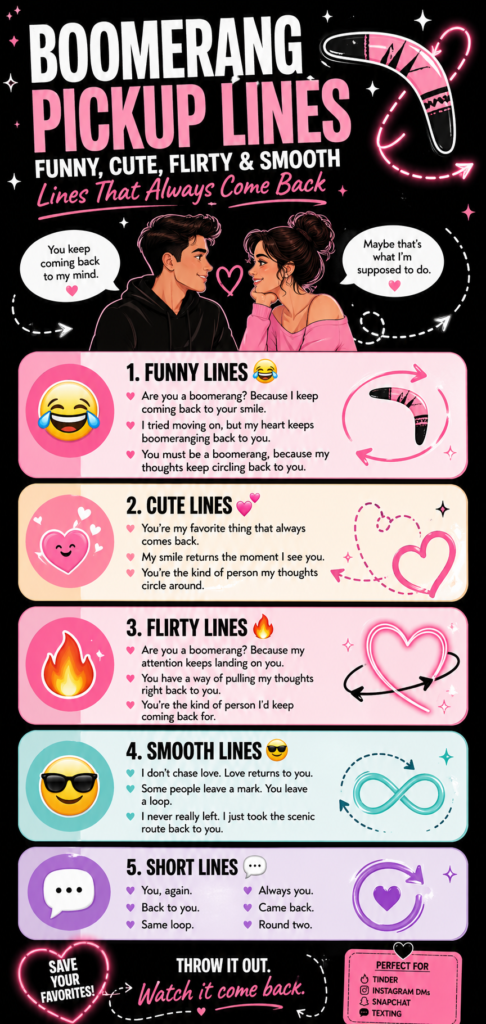 Boomerang Pickup Lines 