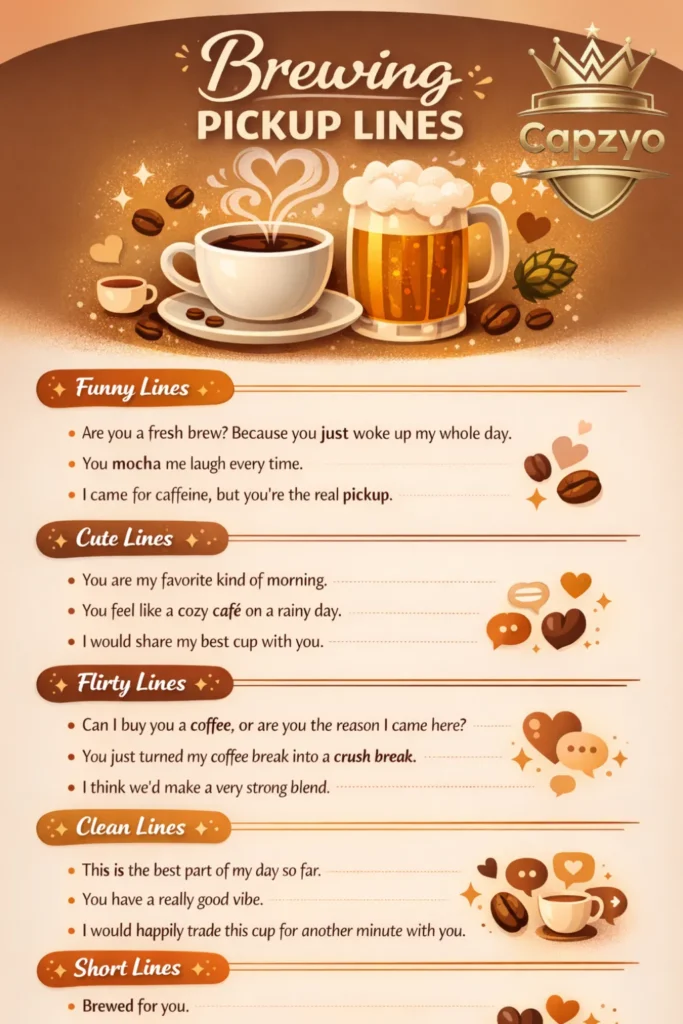 Brewing Pickup Lines