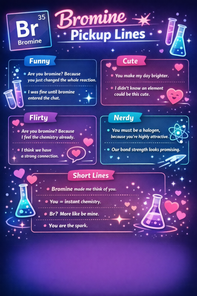 Bromine Pickup Lines