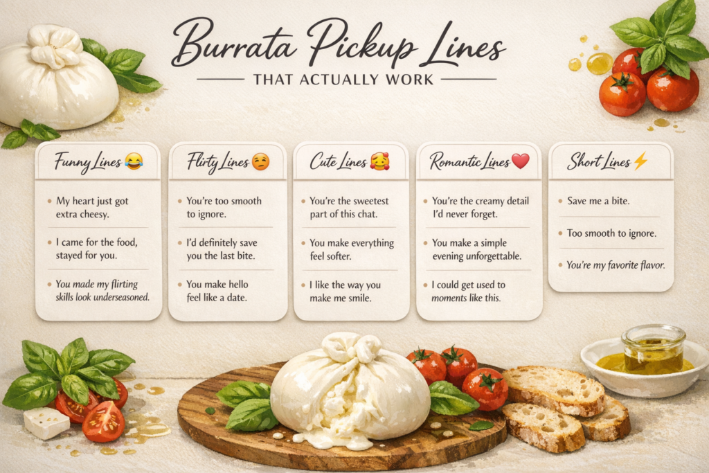 Burrata pickup lines