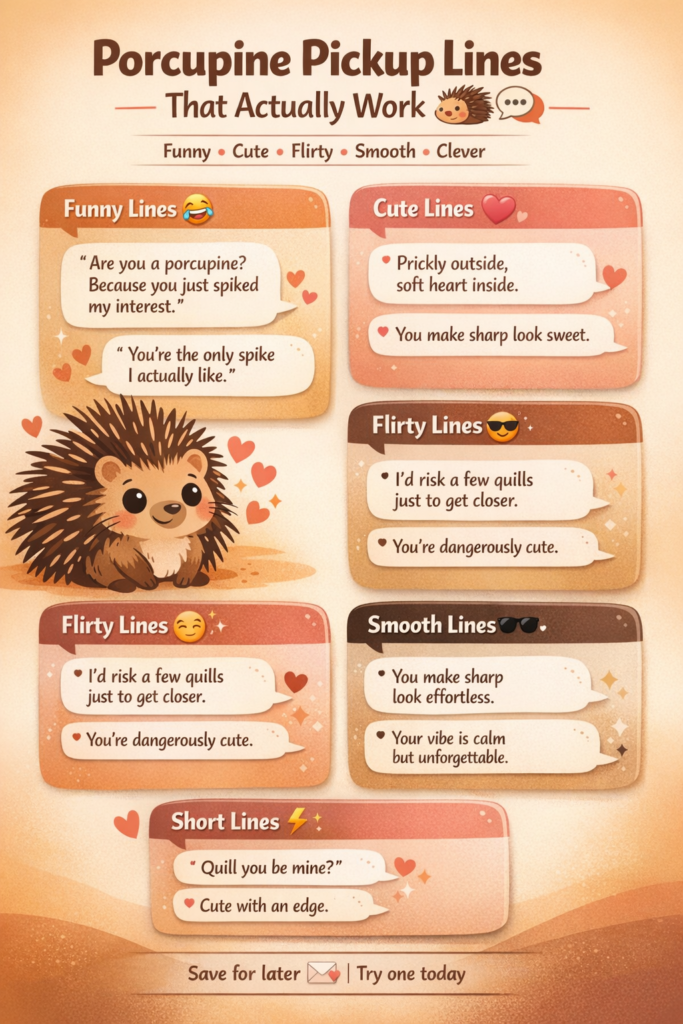 Porcupine Pickup Lines 