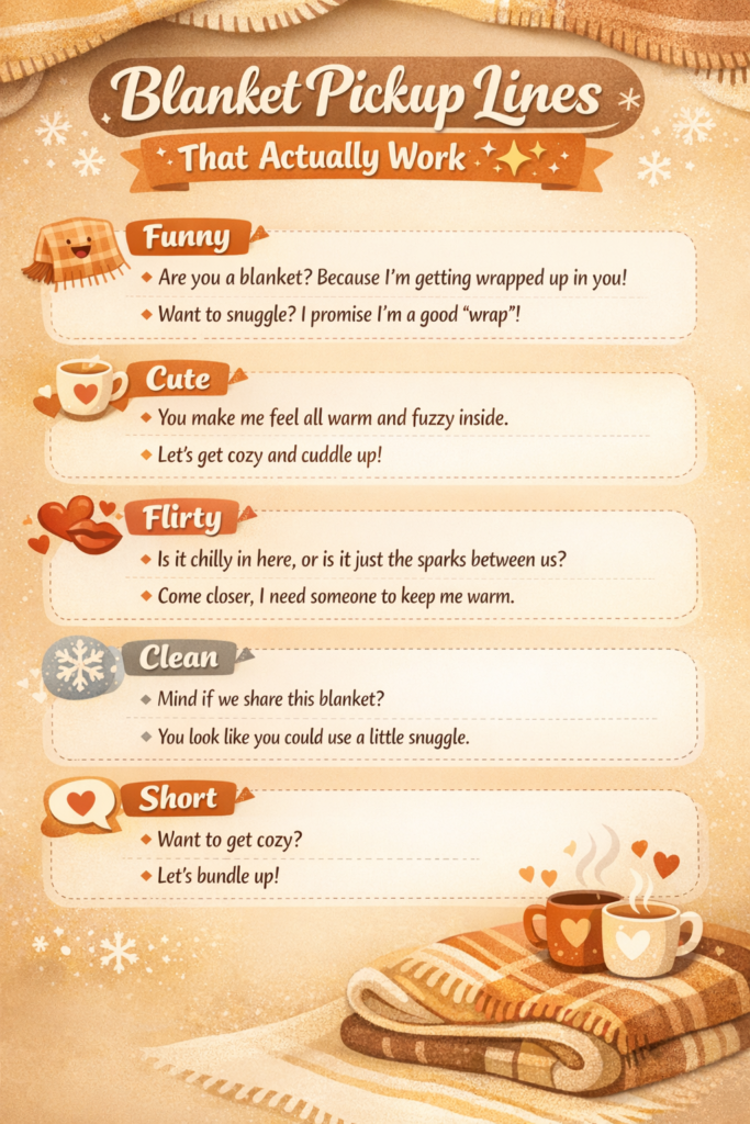 Blanket Pickup Lines