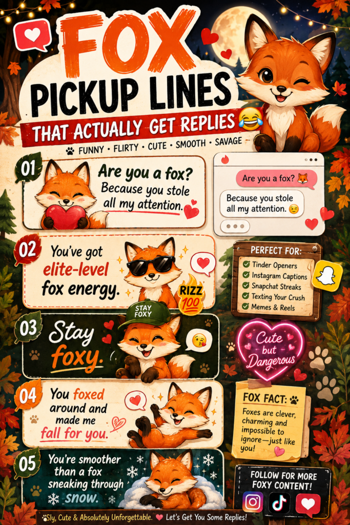 Fox Pickup Lines