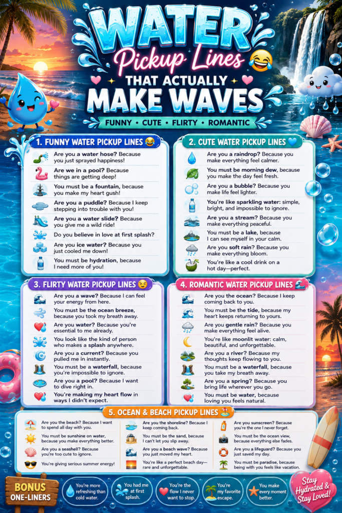 Water pickup lines