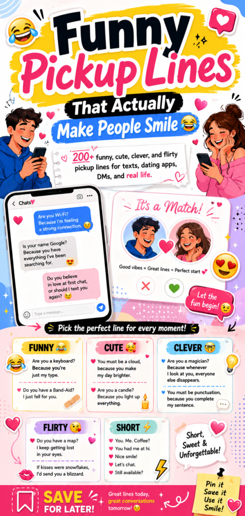 Funny pickup lines